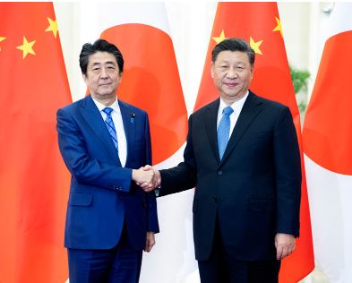 习近平会见日本首相安倍晋三 