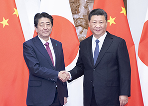 习近平会见日本首相安倍晋三 