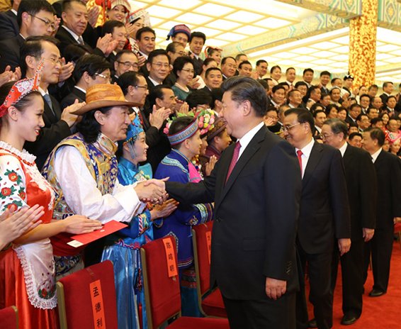 习近平李克强等出席第五届全国少数民族文艺会演开幕式文艺晚会